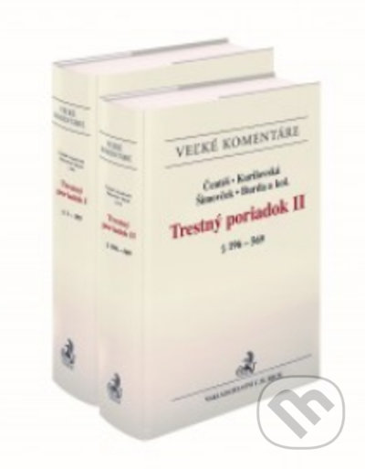 Kniha: Trestný poriadok. Komentár (Eduard Burda, Ivan Šimovček, Jozef Čentéš a Lucia Kurilovská). C. H. Beck SK, 2021 Kniha: Trestný poriadok. Komentár (Eduard Burda, Ivan Šimovček, Jozef Čentéš a Lucia Kurilovská). C. H. Beck SK, 2021