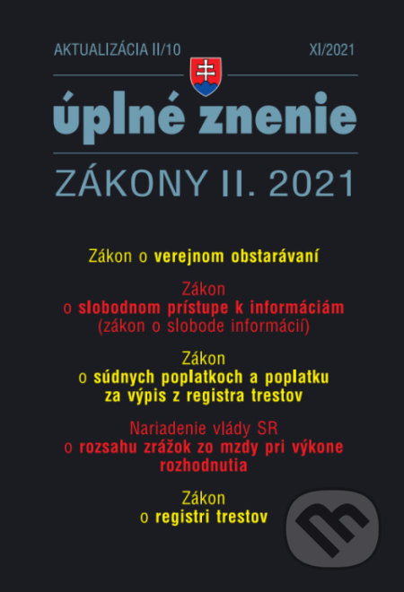 Aktualizácia II/10 - Verejné obstarávanie (Poradca s.r.o.). Poradca s.r.o., 2021 Aktualizácia II/10 - Verejné obstarávanie (Poradca s.r.o.). Poradca s.r.o., 2021