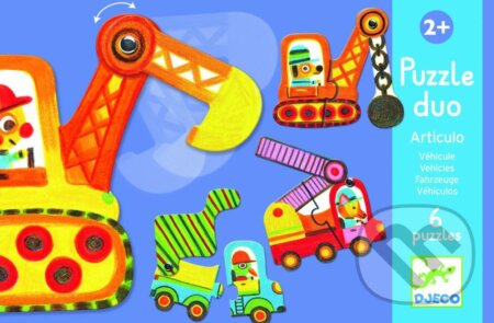Puzzle: Puzzle Duo – Pohyblivé vozidlá (Djeco). Djeco, 2019 Puzzle: Puzzle Duo – Pohyblivé vozidlá (Djeco). Djeco, 2019