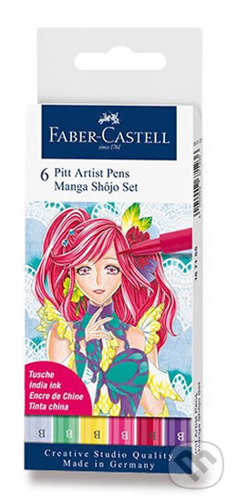 Faber - Castell Popisovač Pitt Artist Pen Manga Shojo 2 6 ks (Faber-Castell). Faber-Castell, 2020 Faber - Castell Popisovač Pitt Artist Pen Manga Shojo 2 6 ks (Faber-Castell). Faber-Castell, 2020