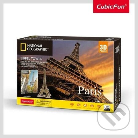 Puzzle: Puzzle 3D National Geographic - Eiffelova věž (CubicFun). CubicFun, 2021 Puzzle: Puzzle 3D National Geographic - Eiffelova věž (CubicFun). CubicFun, 2021