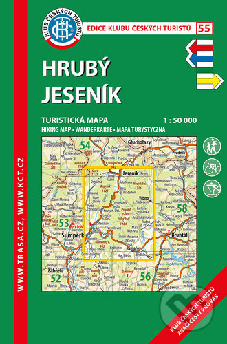 Kniha: Hrubý Jeseník 1:50 000 (Klub českých turistů). Klub českých turistů, 2020 Kniha: Hrubý Jeseník 1:50 000 (Klub českých turistů). Klub českých turistů, 2020