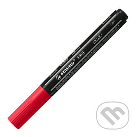 STABILO FREE Acrylic - T300 Okrúhly hrot 2-3mm - karmínová (STABILO). STABILO, 2021 STABILO FREE Acrylic - T300 Okrúhly hrot 2-3mm - karmínová (STABILO). STABILO, 2021