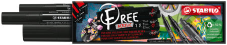 STABILO FREE Acrylic - 1x T100, T300, T800C - čierna (STABILO). STABILO, 2021 STABILO FREE Acrylic - 1x T100, T300, T800C - čierna (STABILO). STABILO, 2021