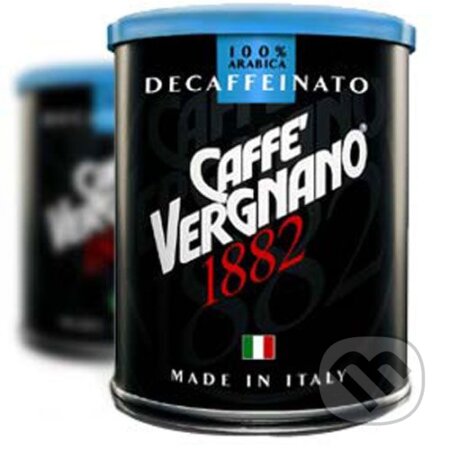Kávy a čaje: Vergnano 100% Arabica (bezkofeínová) (Vergnano). Vergnano Kávy a čaje: Vergnano 100% Arabica (bezkofeínová) (Vergnano). Vergnano