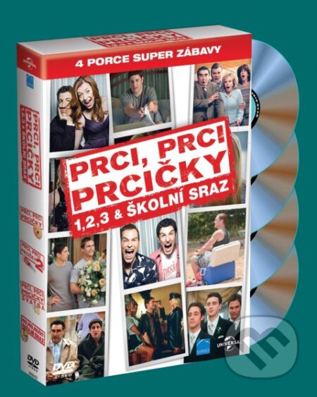 Film: 4 DVD Prci, prci, prcičky 1-4 (Paul Weitz, Jon Hurwitz a Hayden Schlossberg) (DVD). Bonton Film, 2012 Film: 4 DVD Prci, prci, prcičky 1-4 (Paul Weitz, Jon Hurwitz a Hayden Schlossberg) (DVD). Bonton Film, 2012