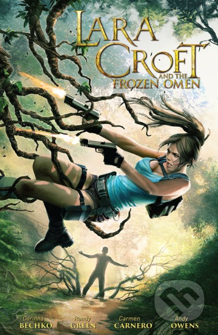 Kniha: Lara Croft and the Frozen Omen (Corinna Bechko, Randy Green a Carmen Carnero). Dark Horse, 2016 Kniha: Lara Croft and the Frozen Omen (Corinna Bechko, Randy Green a Carmen Carnero). Dark Horse, 2016