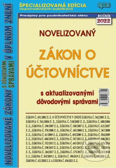 Kniha: Zákon o účtovníctve (Epos). Epos, 2021 Kniha: Zákon o účtovníctve (Epos). Epos, 2021