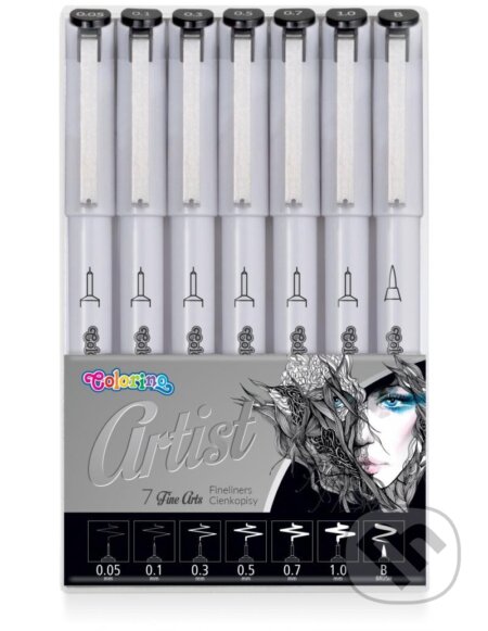 Artist Sada lineru - Fineliner 7 hrotů (Colorino). Colorino, 2021 Artist Sada lineru - Fineliner 7 hrotů (Colorino). Colorino, 2021