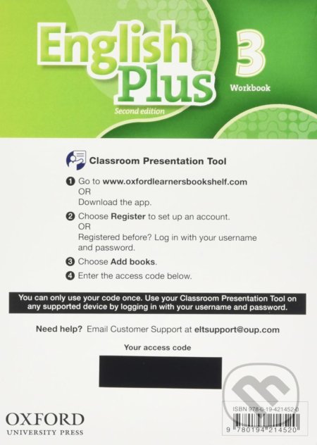 Kniha: English Plus 3: Classroom Presentation Tool eWorkbook Pack (Access Code Card), 2nd (Nicholas Tims). Oxford University Press, 2017 Kniha: English Plus 3: Classroom Presentation Tool eWorkbook Pack (Access Code Card), 2nd (Nicholas Tims). Oxford University Press, 2017