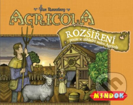 Společenská hra: Agricola: rozšíření (Uwe Rosenberg). Mindok, 2008 Společenská hra: Agricola: rozšíření (Uwe Rosenberg). Mindok, 2008