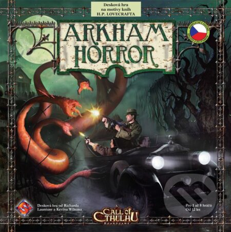Společenská hra: Arkham Horror CZ (Richard Launius a Kevin Wilson). ADC BF, 2010 Společenská hra: Arkham Horror CZ (Richard Launius a Kevin Wilson). ADC BF, 2010