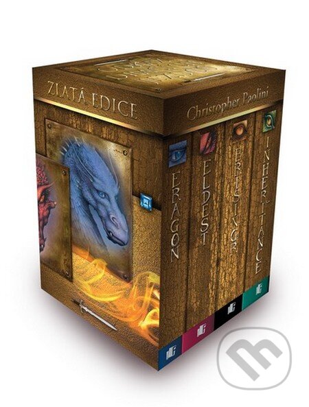 Kniha: Odkaz Dračích jezdců – komplet 4 knihy (zlatá edice) (Christopher Paolini). Nakladatelství Fragment, 2012 Kniha: Odkaz Dračích jezdců – komplet 4 knihy (zlatá edice) (Christopher Paolini). Nakladatelství Fragment, 2012