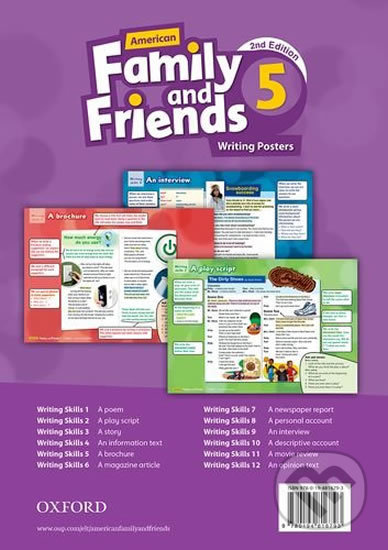 Kniha: Family and Friends American English 5: Writing Posters (2nd) (Naomi Simmons). Oxford University Press, 2015 Kniha: Family and Friends American English 5: Writing Posters (2nd) (Naomi Simmons). Oxford University Press, 2015