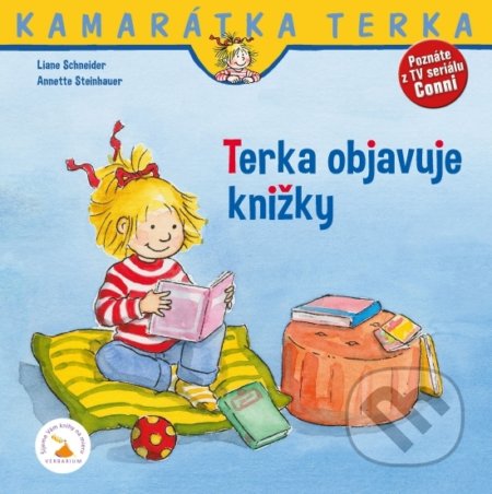 Kniha: Terka objavuje knižky (Annette Steinhauer a Liane Schneider). Verbarium, 2022 Kniha: Terka objavuje knižky (Annette Steinhauer a Liane Schneider). Verbarium, 2022