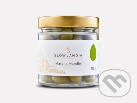 Kávy a čaje: Mandle s matchou 250g (Slowlandia). Slowlandia, 2022 Kávy a čaje: Mandle s matchou 250g (Slowlandia). Slowlandia, 2022