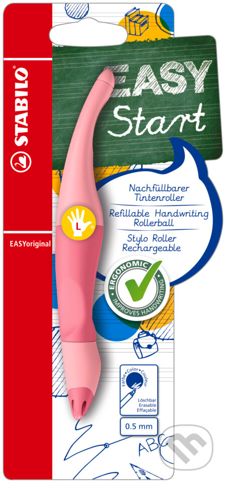 Ergonomický roller pre ľavákov - STABILO EASYoriginal Pastel pastelová ružová (STABILO). STABILO, 2021 Ergonomický roller pre ľavákov - STABILO EASYoriginal Pastel pastelová ružová (STABILO). STABILO, 2021