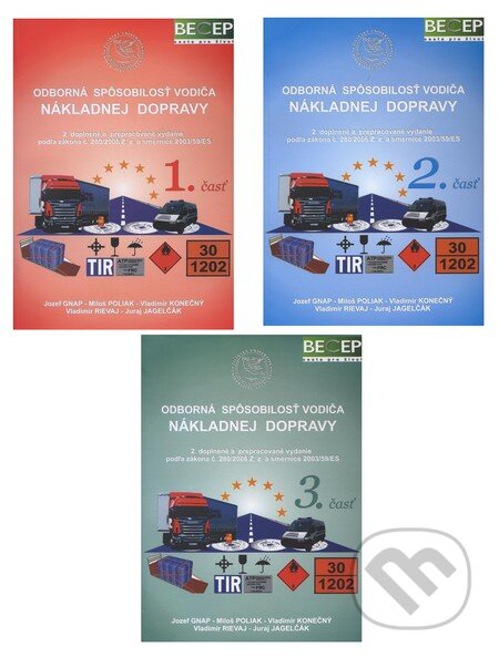 Kniha: Odborná spôsobilosť vodiča nákladnej dopravy (kolekcia) (Jozef Gnap, Miloš Poliak, Vladimír Konečný, Vladimír Rievaj a Juraj Jagelčák). EDIS, 2010 Kniha: Odborná spôsobilosť vodiča nákladnej dopravy (kolekcia) (Jozef Gnap, Miloš Poliak, Vladimír Konečný, Vladimír Rievaj a Juraj Jagelčák). EDIS, 2010