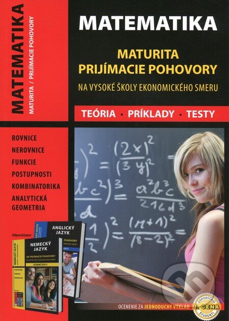 Kniha: Matematika - maturita a prijímacie pohovory na vysoké školy ekonomického smeru (Nina Taňašiová a Slavomír Laluha). Eurolitera, 2012 Kniha: Matematika - maturita a prijímacie pohovory na vysoké školy ekonomického smeru (Nina Taňašiová a Slavomír Laluha). Eurolitera, 2012