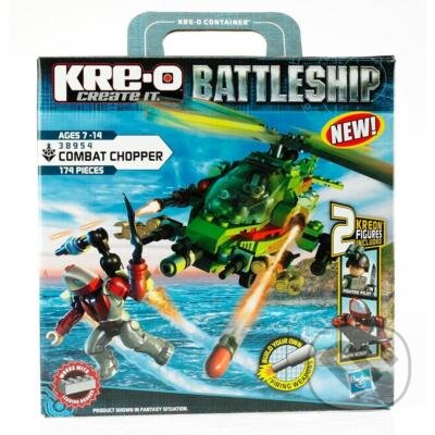 Společenská hra: KRE-O BATTLESHIP COMBAT CHOPPER (Hasbro). Hasbro, 2012 Společenská hra: KRE-O BATTLESHIP COMBAT CHOPPER (Hasbro). Hasbro, 2012