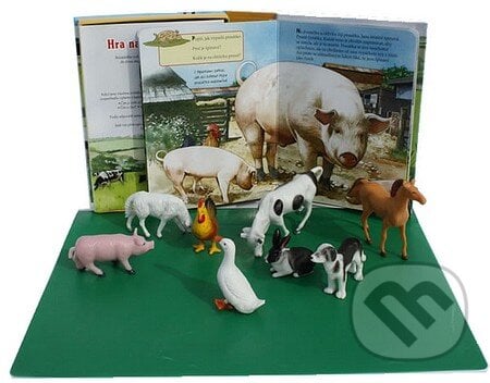 Hrátky na dvorku + 8 plastových zvířátek v krabičce, Nakladatelství Junior, 2012