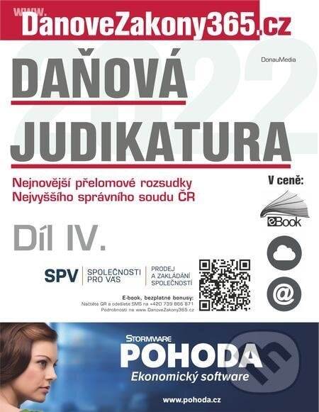 Daňová judikatura (IV.) - Kolektiv autorů, DonauMedia, 2022