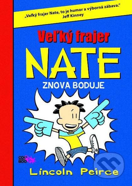 Kniha: Veľký frajer Nate znova boduje (Lincoln Peirce). CooBoo SK, 2013 Kniha: Veľký frajer Nate znova boduje (Lincoln Peirce). CooBoo SK, 2013