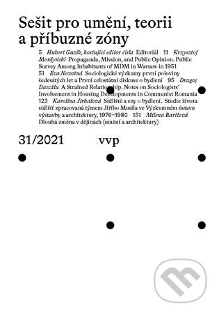 Sešit pro umění, teorii a příbuzné zóny 31/2021, Akademie výtvarných umění, 2022