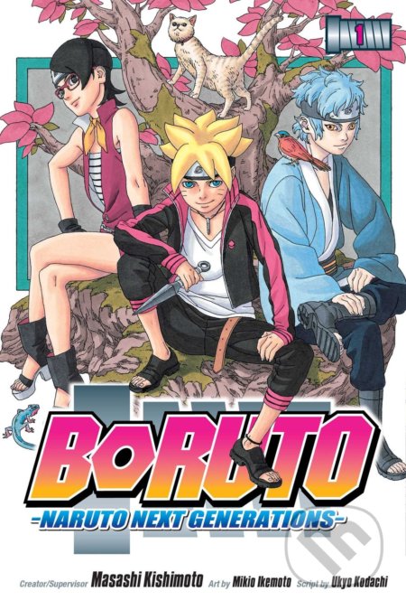 Kniha: Boruto (Masashi Kishimoto a Ukyo Kodachi). Viz Media, 2017 Kniha: Boruto (Masashi Kishimoto a Ukyo Kodachi). Viz Media, 2017