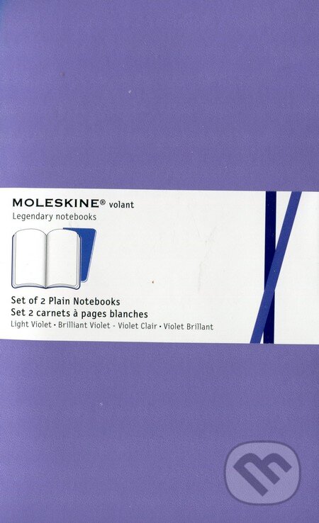 Moleskine - sada 2 stredných čistých zápisníkov Volant (mäkká väzba) - fialový, Moleskine, 2013