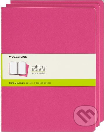 Moleskine – sada 3 veľkých čistých zápisníkov Cahiers – ružová, Moleskine, 2022