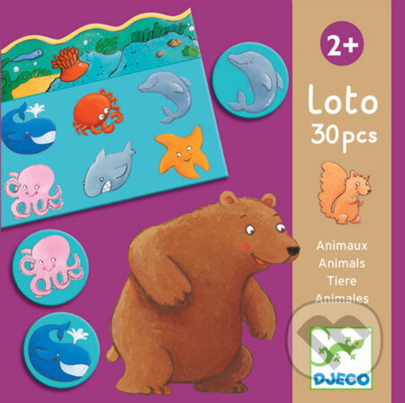 Spoločenská hra: Loto: Zvieratá (Djeco). Djeco, 2013 Spoločenská hra: Loto: Zvieratá (Djeco). Djeco, 2013