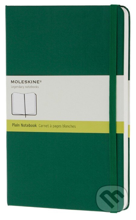 Moleskine – stredný čistý zápisník (pevná väzba) – zelený, Moleskine