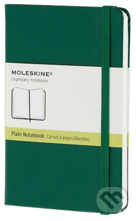 Moleskine – malý čistý zápisník (pevná väzba) – zelený, Moleskine