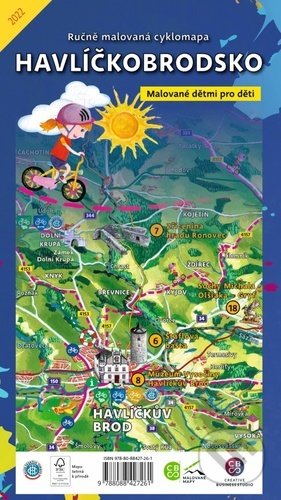 Ručně malovaná cyklomapa: Havlíčkobrodsko (Malované Mapy). Malované Mapy, 2022 Ručně malovaná cyklomapa: Havlíčkobrodsko (Malované Mapy). Malované Mapy, 2022