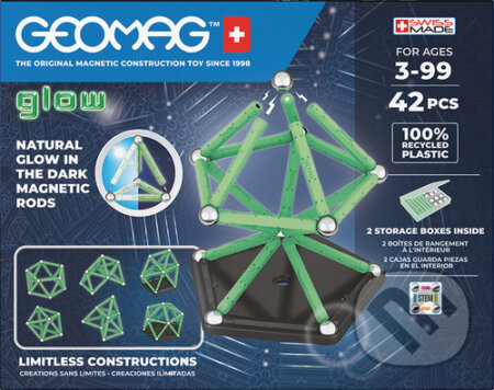 Spoločenská hra: Stavebnice Geomag Glow 42 ks (Geomag). Geomag, 2022 Spoločenská hra: Stavebnice Geomag Glow 42 ks (Geomag). Geomag, 2022