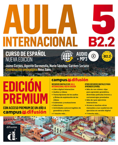 Kniha: Aula Internacional Nueva edición 5 (B2.2) - Premium – Libro del alumno + CD Nueva edición (Klett). Klett, 2018 Kniha: Aula Internacional Nueva edición 5 (B2.2) - Premium – Libro del alumno + CD Nueva edición (Klett). Klett, 2018
