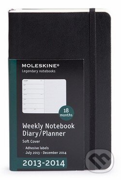 Moleskine – 18-mesačný plánovací zápisník 2013/2014 (stredný, týždenný, mäkká väzba), Moleskine, 2013