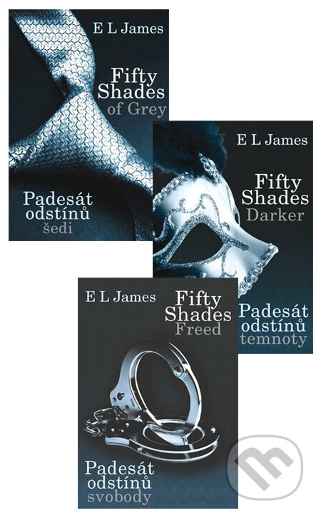 Kniha: Fifty Shades v českém jazyce (komplet) (E L James). XYZ, 2013 Kniha: Fifty Shades v českém jazyce (komplet) (E L James). XYZ, 2013