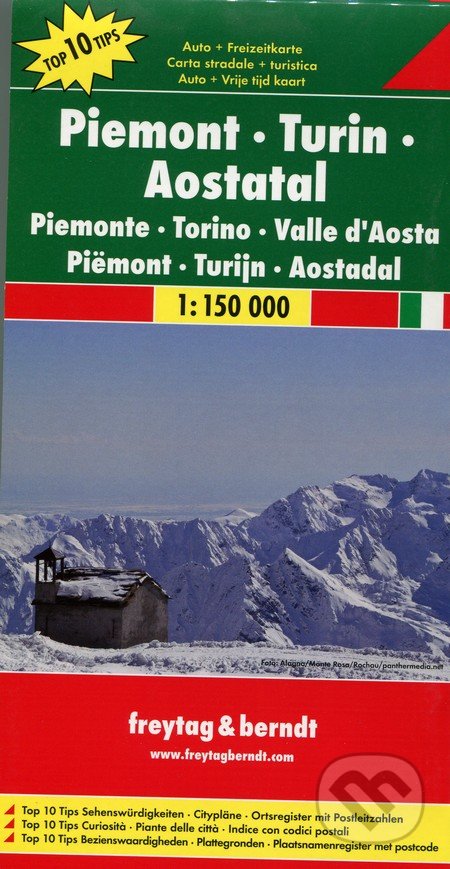 Piemont, Turin, Aostatal 1:150 000, freytag&berndt, 2012