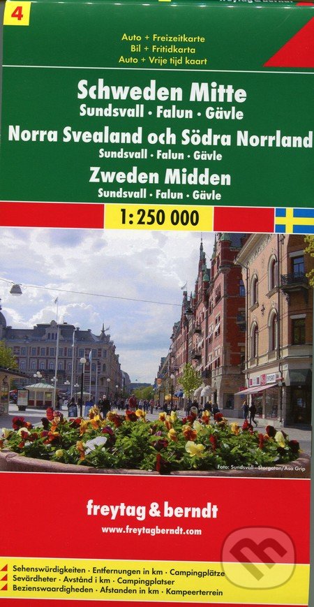 Schweden Mitte 1:250 000, freytag&berndt, 2012