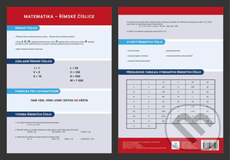 Kniha: Matematika - Římská čísla - Přehledová tabulka učiva (Jana Dolejšová). V lavici, 2020 Kniha: Matematika - Římská čísla - Přehledová tabulka učiva (Jana Dolejšová). V lavici, 2020