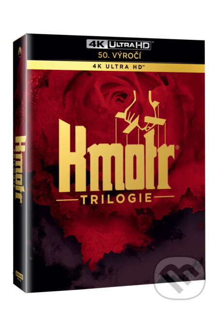 Film: Kmotr kolekce 1.-3. edice k 50. výročí Ultra HD Blu-ray (Francis Ford Coppola) (UltraHDBlu-ray). Magicbox, 2022 Film: Kmotr kolekce 1.-3. edice k 50. výročí Ultra HD Blu-ray (Francis Ford Coppola) (UltraHDBlu-ray). Magicbox, 2022
