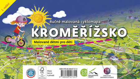 Kniha: Ručně malovaná cyklomapa - Kroměřížsko dětem (Malované Mapy). Malované Mapy, 2022 Kniha: Ručně malovaná cyklomapa - Kroměřížsko dětem (Malované Mapy). Malované Mapy, 2022