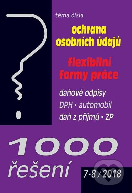 E-kniha: 1000 riešení 7-8/2018 (Poradca s.r.o.). Poradca s.r.o. E-kniha: 1000 riešení 7-8/2018 (Poradca s.r.o.). Poradca s.r.o.