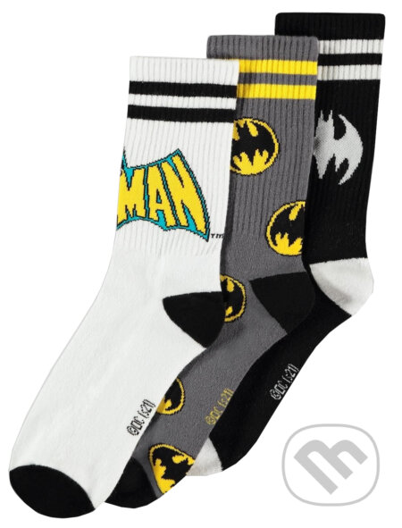 Pánske ponožky DC Comics: Batman set 3 ks (Batman). Batman, 2022 Pánske ponožky DC Comics: Batman set 3 ks (Batman). Batman, 2022