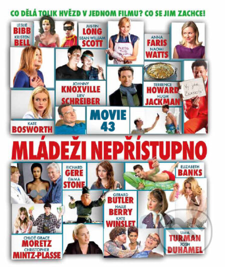 Film: Mládeži nepřístupno (Bob Odenkirk, Brett Ratner, Elizabeth Banks, Griffin Dunne, James Duffy, James Gunn, Patrik Forsberg, Peter Farrelly, Rusty Cundieff, Steve Carr a Steven Brill) (Blu-ray). Hollywood, 2013 Film: Mládeži nepřístupno (Bob Odenkirk, Brett Ratner, Elizabeth Banks, Griffin Dunne, James Duffy, James Gunn, Patrik Forsberg, Peter Farrelly, Rusty Cundieff, Steve Carr a Steven Brill) (Blu-ray). Hollywood, 2013