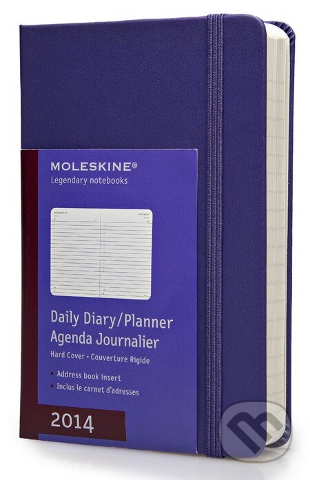 Moleskine – 12-mesačný diár 2014 fialový (malý, denný, pevná väzba), Moleskine, 2013