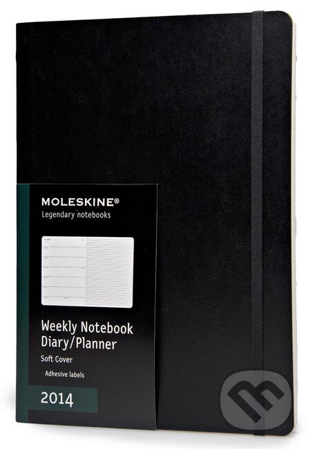 Moleskine – 12-mesačný diár 2014 čierny (veľký, týždenný, mäkká väzba) (Moleskine). Moleskine, 2013 Moleskine – 12-mesačný diár 2014 čierny (veľký, týždenný, mäkká väzba) (Moleskine). Moleskine, 2013