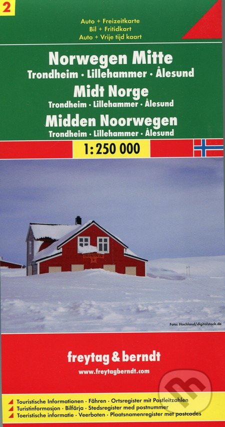 Norwegen Mitte 1:250 000, freytag&berndt, 2017